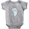 cute kawaii narwhals are cute Baby Bodysuit