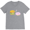 cheeseburger pranks doughnut V-Neck Tee