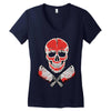 skull meat Women's V-Neck T-Shirt