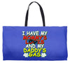 mommy's looks daddy's gas Weekender Totes