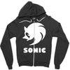 sonic uomo donna bambino sega videogames Zipper Hoodie