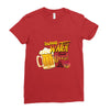 save water drink beer Ladies Fitted T-Shirt