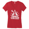 white ink camping is in tents funny Women's V-Neck T-Shirt