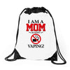 I Am A Mom Against Vaping Drawstring Bags