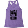 control alt delete Racerback Tank