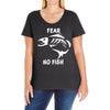 fear no fish bone skeleton Ladies Curvy T-Shirt