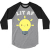 lit af kawaii light bulb 3/4 Sleeve Shirt