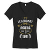legendary riders are born in 1981 Women's V-Neck T-Shirt