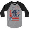 happy 4th of july 3/4 Sleeve Shirt