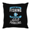 go fishing Throw Pillow