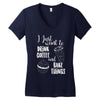i just want to drink coffee &amp; bake things Women's V-Neck T-Shirt