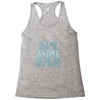 care about anime and two real people girls Racerback Tank