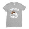 pawsitive catitude Ladies Fitted T-Shirt
