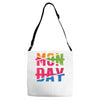 monday crossed out Adjustable Strap Totes