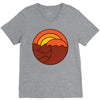 sunset circle V-Neck Tee