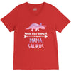 cool mama saurus. V-Neck Tee