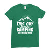 Camper Couple Man White Ladies Fitted T-Shirt