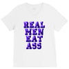 real men eat ass V-Neck Tee