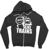 i like trains Zipper Hoodie