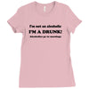 im not an alcoholic im a drunk t shirt x large funny beer pong keg par Ladies Fitted T-Shirt