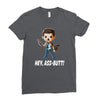 hey, ass butt! Ladies Fitted T-Shirt