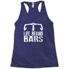 life behind bars cycling Racerback Tank