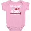 train insaiyan gym training to beat goku or krillin dbz dragon ball z Baby Onesie