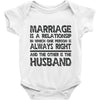 marriage is a relationship in (2) Baby Onesie