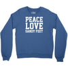peace. love. sandy feet. Crewneck Sweatshirt