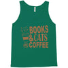 books and cats and coffee Tank Top