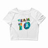 team 10 colorful Crop Top