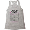 July Girl Facts Leo Racerback Tank