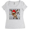 christmas reindeer dabbing Women's Triblend Scoop T-shirt