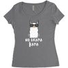 No Drama Llama Women's Triblend Scoop T-shirt