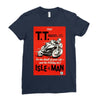 vintage tt race poster, ideal gift or birthday present Ladies Fitted T-Shirt