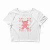 ugly sweater bear Crop Top