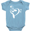 music heart rock baseball jersey Baby Onesie