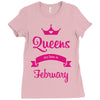 queens are born in february Ladies Fitted T-Shirt
