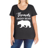 Daddy Bear - Baby Bear Custom Name Ladies Curvy T-Shirt