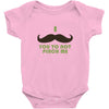 mustache pinch Baby Bodysuit