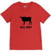 bull shirt funny small humor crude awesome beer tee cool geek nerd hum V-Neck Tee