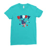 4th of July Ladies Fitted T-Shirt