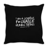 i am a lovable, Throw Pillow
