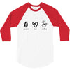 peace love coffee 3/4 Sleeve Shirt