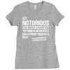 The Notorious, Undisputed World Champion Ladies Fitted T-Shirt