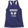 caution! jazz handsfunny jazz dance comic boogie camp trumpet Racerback Tank
