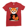 red fox 3 Ladies Fitted T-Shirt
