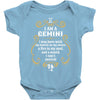 i am a gemini Baby Onesie