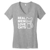 real men love cats Women's V-Neck T-Shirt