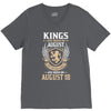 Kings Are Born In August But The Real Kings Are Born On August 18 V-Neck Tee